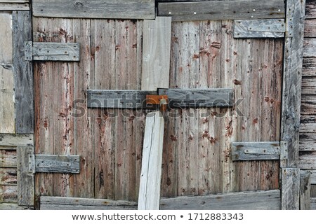 [[stock_photo]]: Old Wooden Door With Padlock