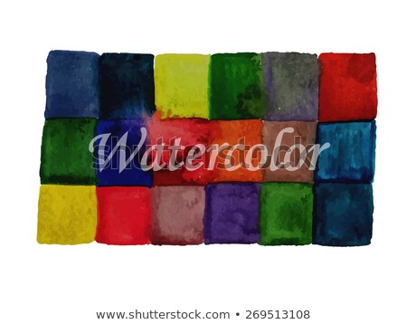 Stockfoto: Vector Watercolor Checked Background For Your Message
