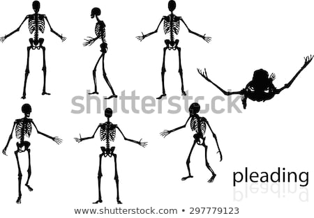 Stock photo: Skeleton Silhouette In Pleading Pose