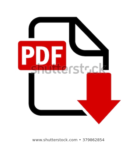 Stok fotoğraf: Pdf Download Red Vector Icon Design