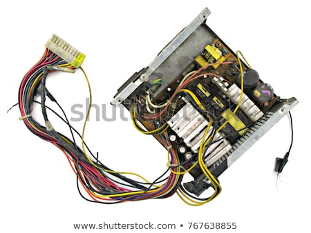 Foto stock: Old Computer Cables And Devices