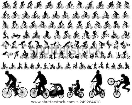 商業照片: 自行車的人的身影
