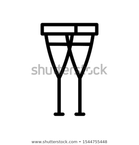 Stockfoto: Crutch Line Icon