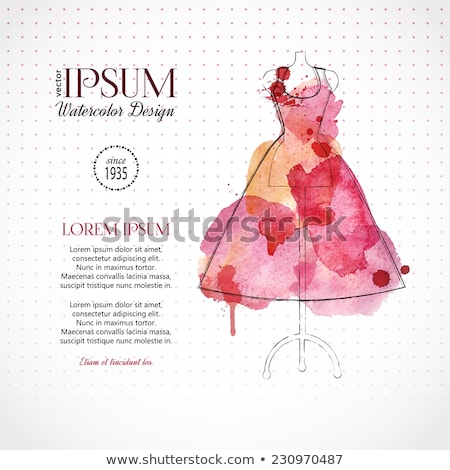 Foto stock: Watercolor Fashion Illustration - Mannequins