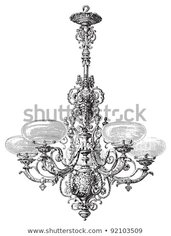 Foto stock: Baroque Black Chandelier