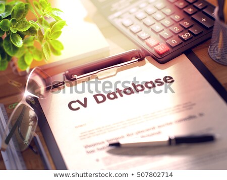 Stock foto: Cv Database Concept On Clipboard 3d