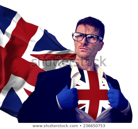 Zdjęcia stock: Uk Patriot Man Isolated On White Background