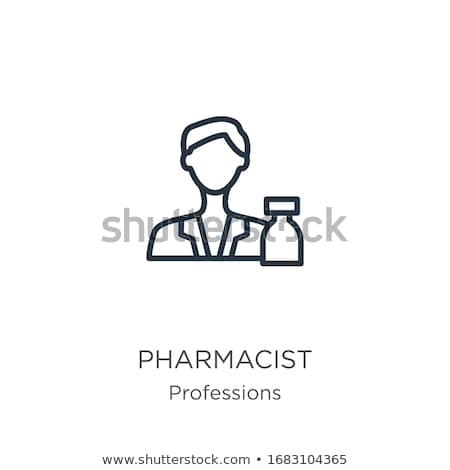 Foto stock: Pharmacist Line Icon