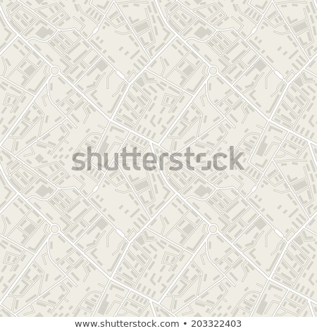 Stok fotoğraf: City Seamless Pattern Place Map Texture Town Background Road