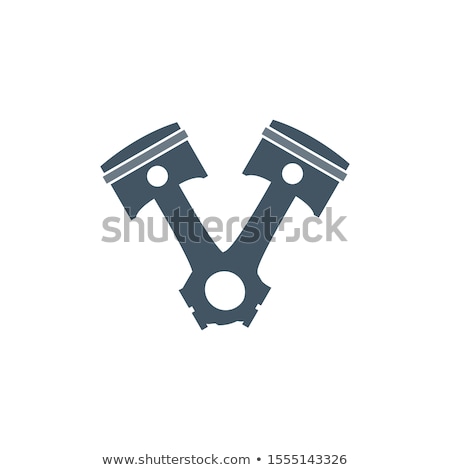 Stock fotó: Car Engine Piston Vector Illustration Stock Vector Illustration Isolated On White Background