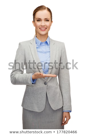 Foto stock: Businesswoman Working With Something Imaginary
