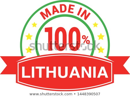 Stockfoto: Made In Lithuania On Red Stamp