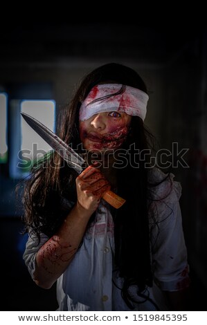 Foto stock: Man Holding Knife