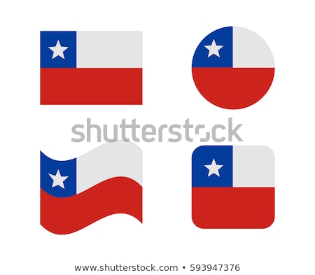 Square Icon With Flag Of Chile Stock foto © noche