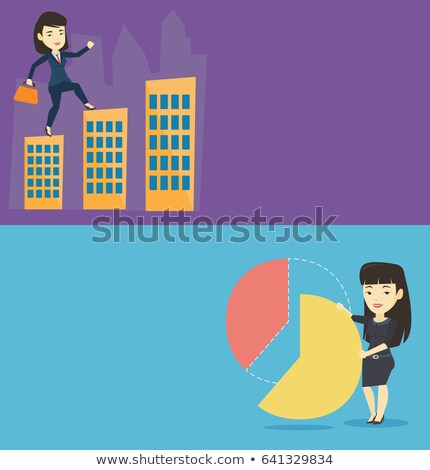 Foto stock: Business Woman Taking His Share Of The Profits