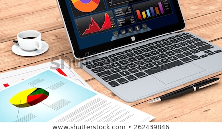 Stockfoto: Budget - On Laptop Screen Closeup 3d