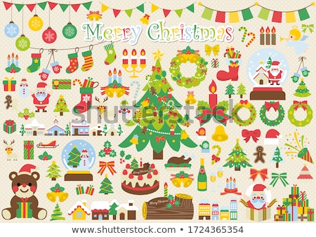 Stock foto: Winter Season And Christmas Flat Icons