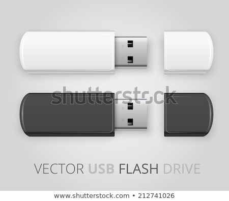 Zdjęcia stock: Folders And Usb Flash Drive