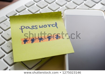 Stock fotó: Privacy Password On Blank Screen Mobile Phone Keyboard