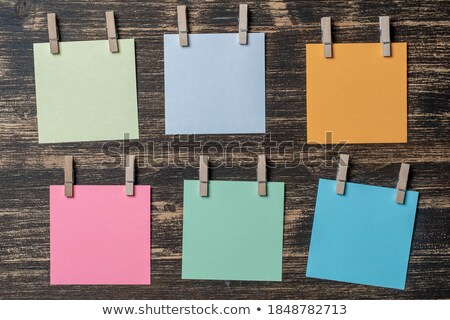 Foto stock: Empty Paper Sheet With Clothespin