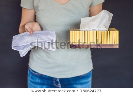 Stockfoto: Zero Waste Concept Use A Bamboo Towel Or Disposable Wipes Zero Waste Green And Conscious Lifestyl