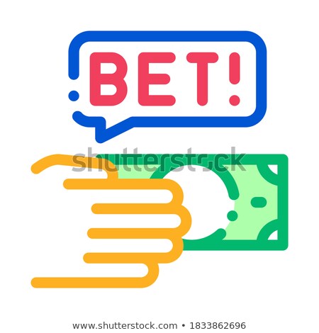 Сток-фото: Hand Make Bet Betting And Gambling Icon Vector Illustration