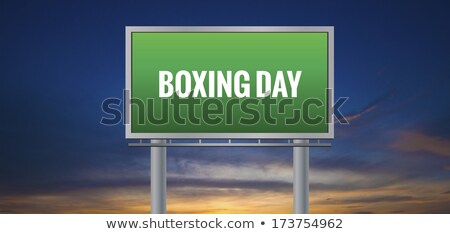 Foto stock: Boxing Day Highway Sign