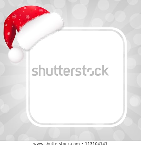 Blank Paper With Santa Hat And Sunburst Stok fotoğraf © cammep