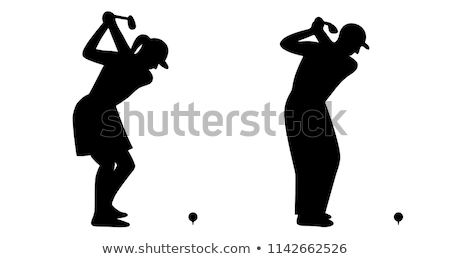 Stock fotó: Black And White Golf Icons