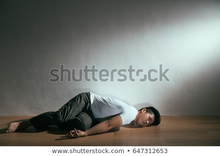 Сток-фото: Man Lying On The Floor