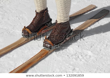 [[stock_photo]]: Old Skis And Boots