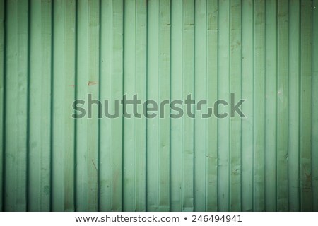 Stock photo: Green Shipping Container Stripe Pattern