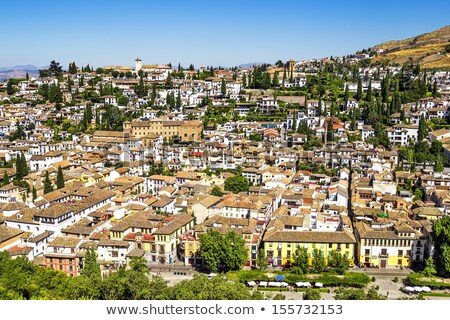 Zdjęcia stock: Alhambra Castle Towers Cityscape Churchs Granada Andalusia Spain