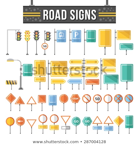 ストックフォト: Rectangle Green Road Sign Isolated