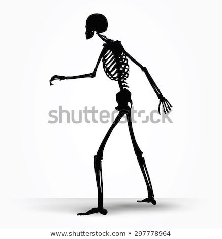 Stock photo: Skeleton Silhouette In Shuffle Pose
