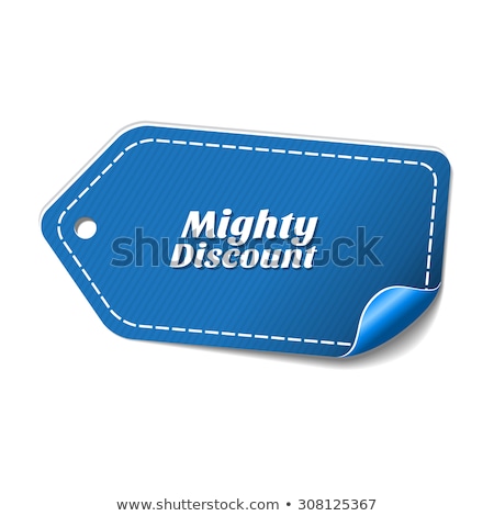 Stockfoto: Mighty Discount Blue Vector Icon Design