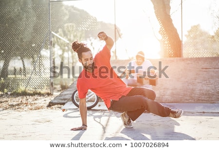 Stockfoto: People Dancer Hip Hop At Sunset