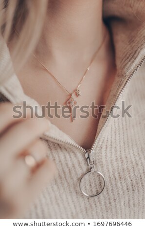 ストックフォト: Diamond Pendant Necklace On A Chain