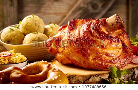 Foto stock: Roast Pork Chop And Accompaniment