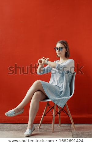 Сток-фото: Beautiful Girl Sitting On The Chair
