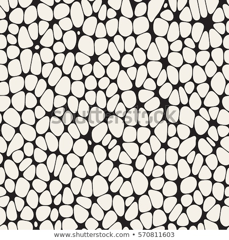 Stock foto: Vector Seamless Black And White Jumble Circles Pattern