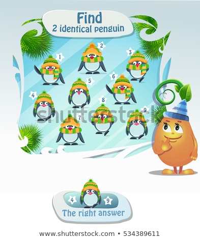 ストックフォト: Find Two Identical Penguins