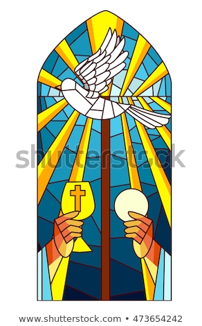 Stock foto: Stained Glass Holy Mass