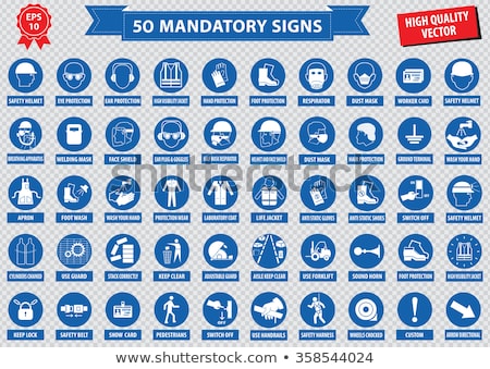 Foto stock: Vector Health And Safety Signs