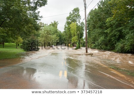 Stock photo: Water Flooding Roads