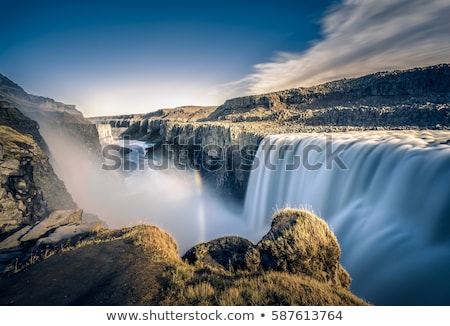 Stockfoto: Landscape With Waterfall Dettifoss Iceland