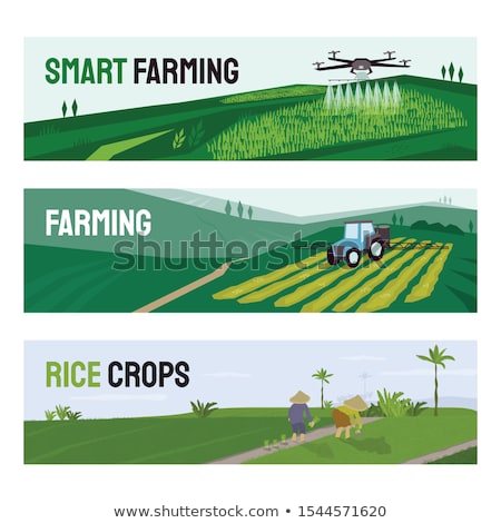 Stock fotó: Farming People With Sprayer Vector Illustration