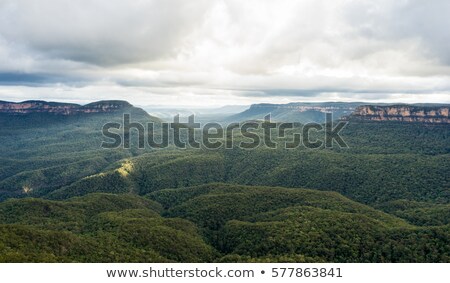 Stok fotoğraf: Sunset Over The Cliffs And Valleys Of Blue Mountains