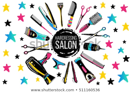 Stockfoto: Hair Styling And Hairdresser Posters Set Vector