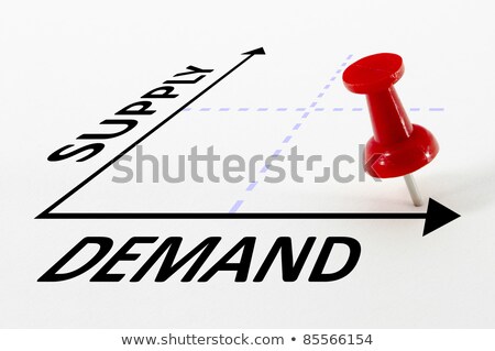 Foto stock: Economics Concept Supply And Demand Theory